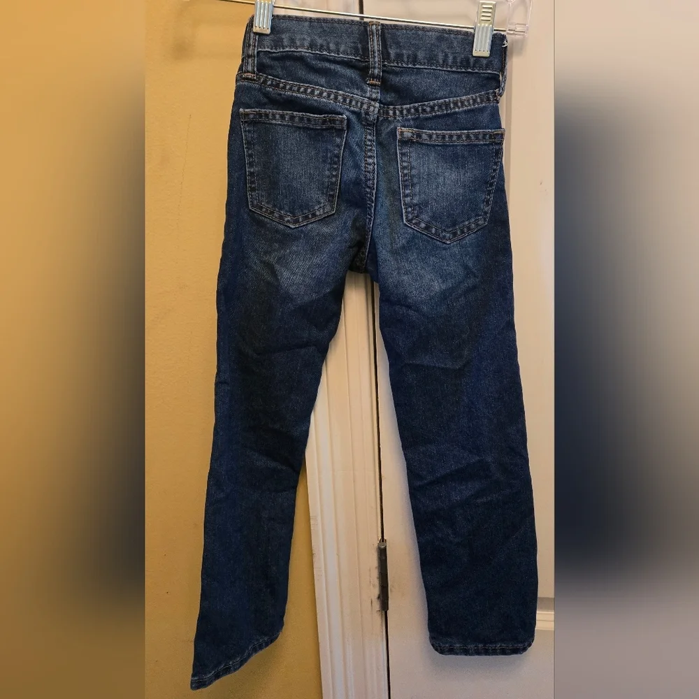 Old Navy Boy's 6 Slim Blue Straight Built-in Tough Jeans